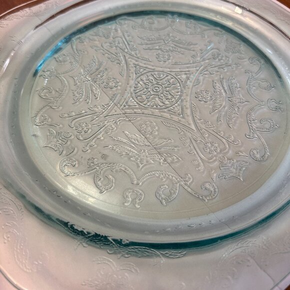 Depression / Federal Glass Plate Madrid Pattern Blues - Picture 4 of 7